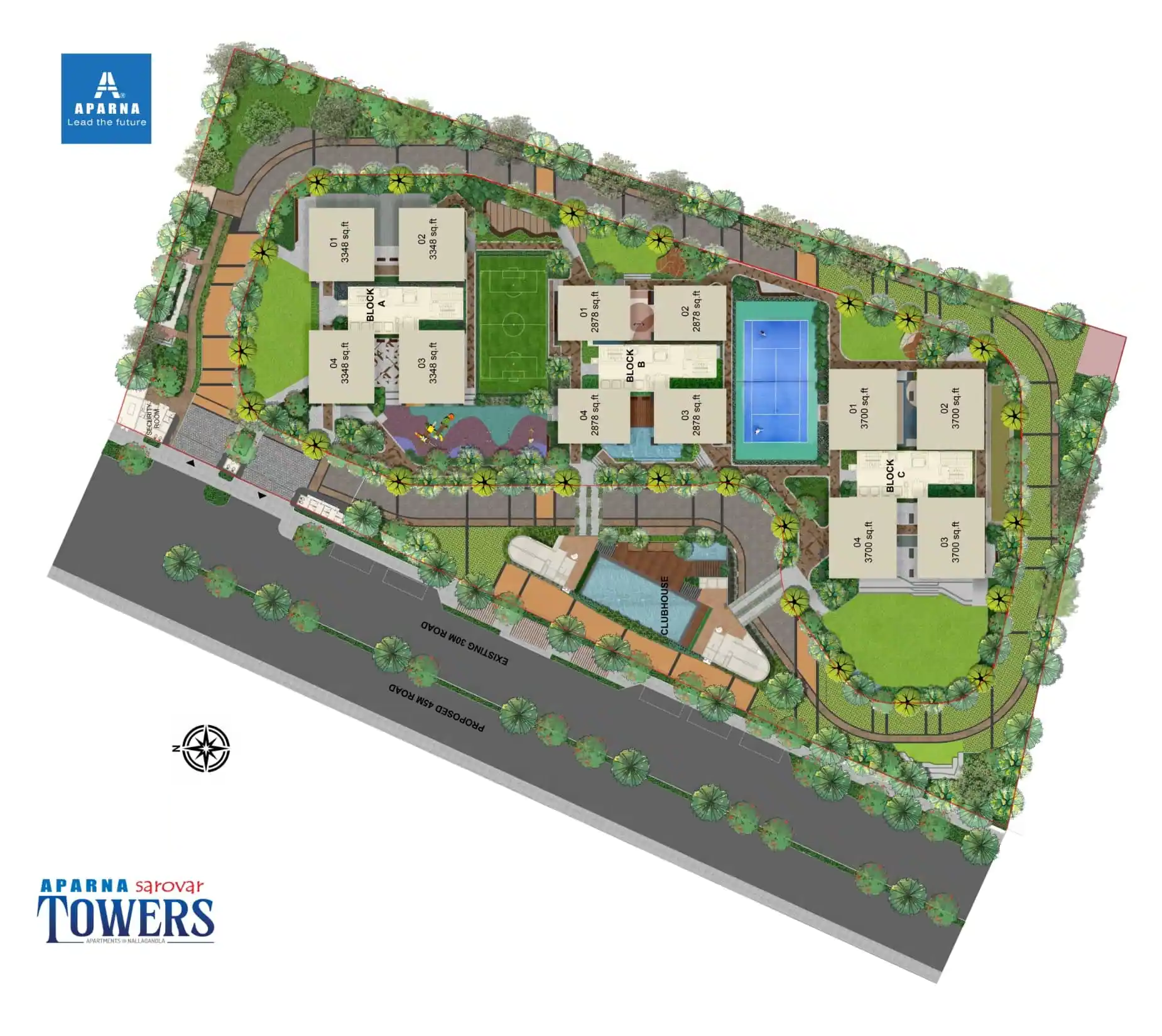 Aparna-sarovar-towers-test-(Site-layout)