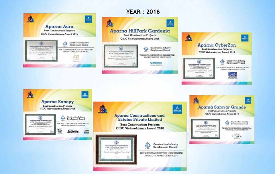 Best Residential Projects - Construction Industry Development Council Vishwakarma Awards 2015 