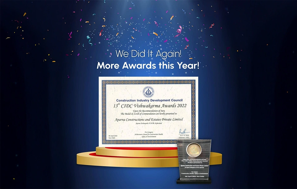 Achievement Award For Construction Health, Safety & Environment: Aparna Technopolis