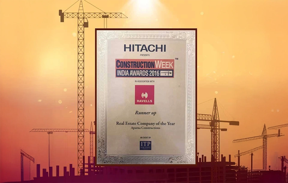 REAL ESTATE COMPANY OF THE YEAR (RUNNER UP) –​  APARNA CONSTRUCTIONS AND ESTATES PRIVATE LIMITED​